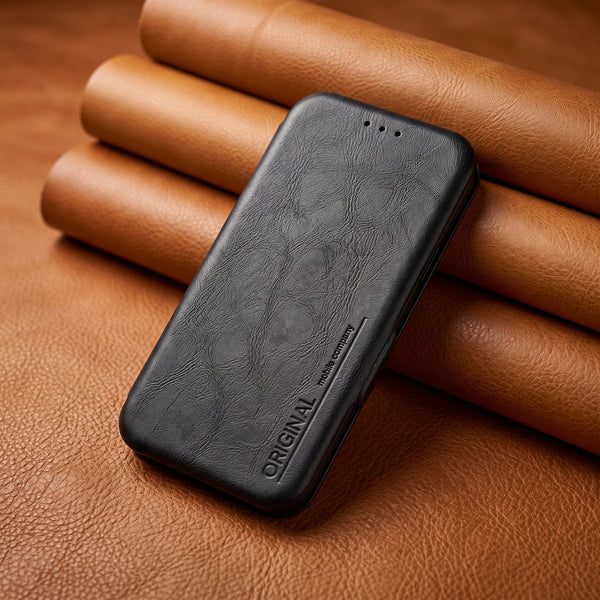 Apex Flip Black Leather Case for Apple iphone 13