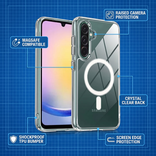 MagSafe Clear Transparent Silicone case for Samsung A57