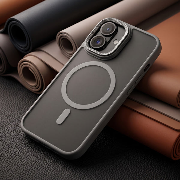 Ringmag Matte Grey case for Apple iphone 17