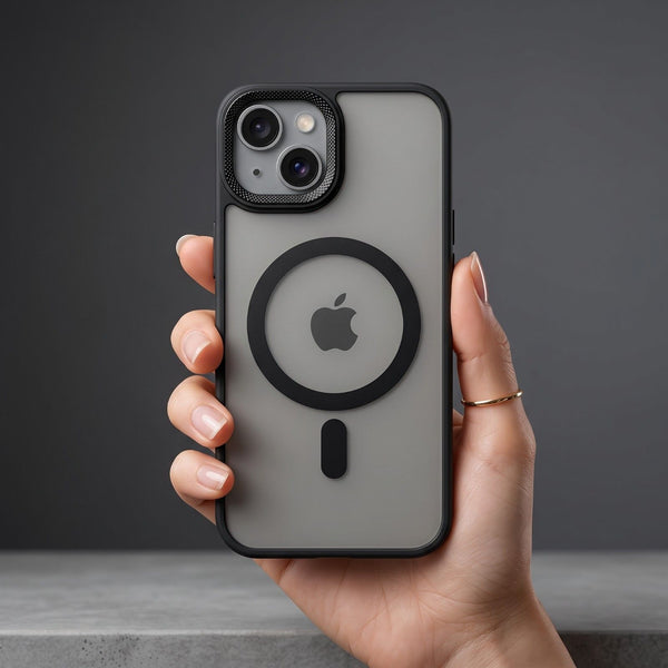 Ringmag Matte Black case for Apple iphone 13