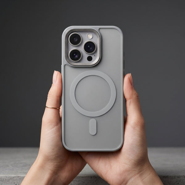 Ringmag Matte Grey case for Apple iphone 16 Pro