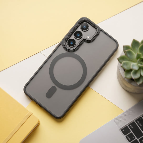 Ringmag Matte Black case for Samsung S26