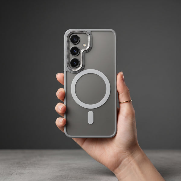 Ringmag Matte Grey case for Samsung S25