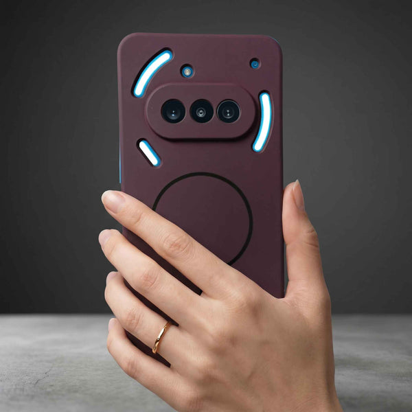 CAVEN Dark Pink Silicone case for Nothing Phone 3a