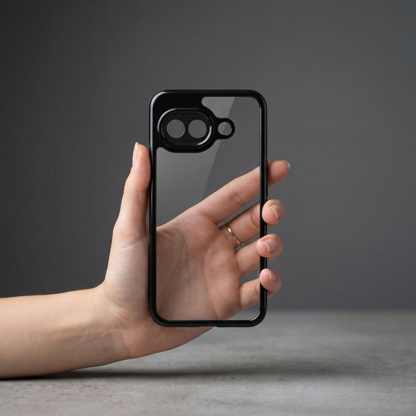 Pureview Black Hybrid Shockproof Silicone Case for Google Pixel 10a