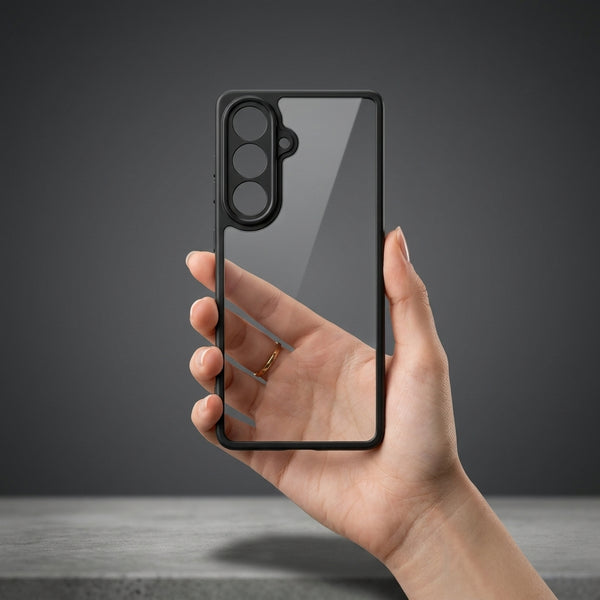 Pureview Black Hybrid Shockproof Silicone Case for Samsung S26