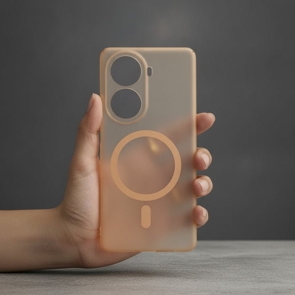 Natural Titanium Paper Matte Magsafe Case for Oppo Reno 11