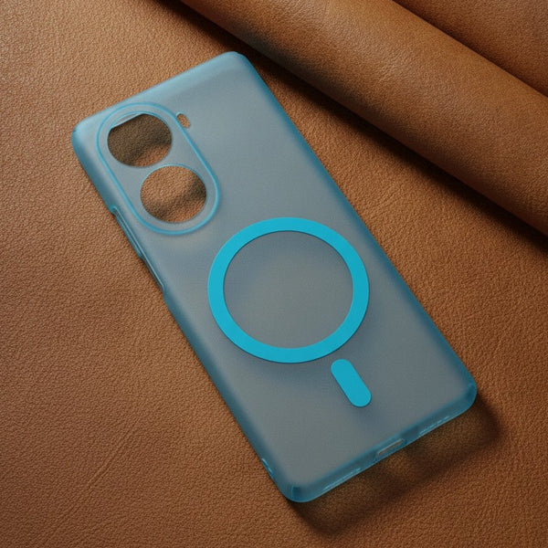 Blue Paper Matte Magsafe Case for Oppo Reno 11