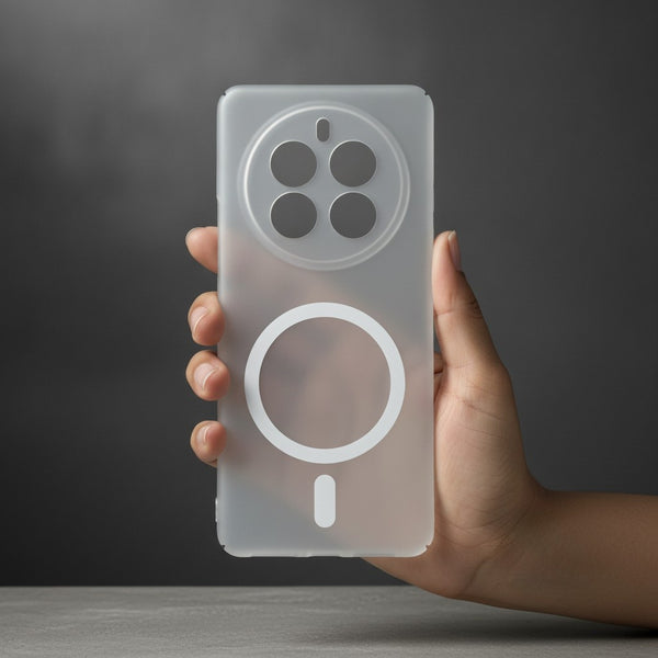 White Paper Matte Magsafe Case for Realme 12 pro Plus