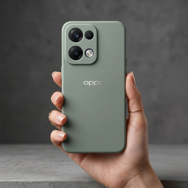 Light Grey Camera Original Silicone case for Oppo Reno 13