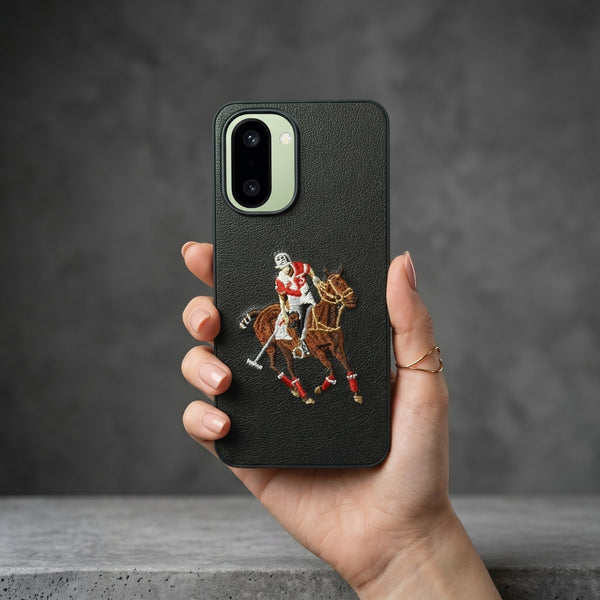 Black Leather Horse Rider OC Ornamented for Oneplus 15r