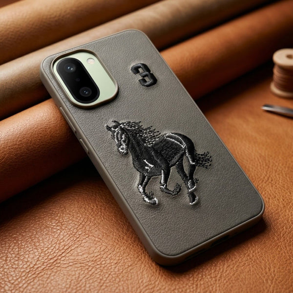Grey Leather Horse No. 3 OC Ornamented for Oneplus 15r