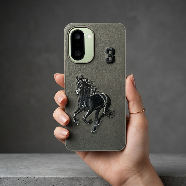 Grey Leather Horse No. 3 OC Ornamented for Oneplus 15r