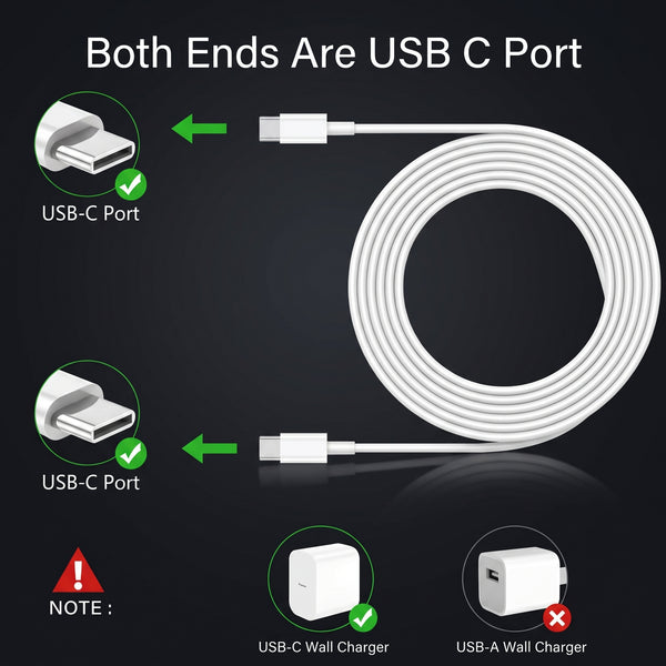 TheHatke White Type C to C Super Fast Charging & Quick Data Transfer Cable for Google