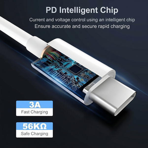 TheHatke White Type C to C Super Fast Charging & Quick Data Transfer Cable for Google