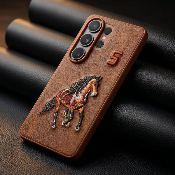Brown Leather Horse No. 5 OC Ornamented for Samsung S26 Ultra