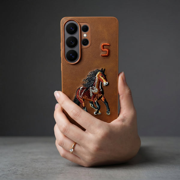 Brown Leather Horse No. 5 OC Ornamented for Samsung S26 Ultra