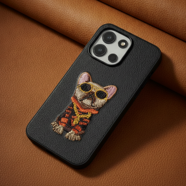 Black Leather Bulldog  OC Ornamented for Oneplus Nord 6