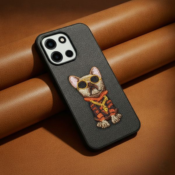 Black Leather Bulldog  OC Ornamented for Oneplus Nord 6