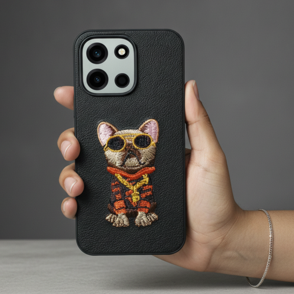 Black Leather Bulldog  OC Ornamented for Oneplus Nord 6