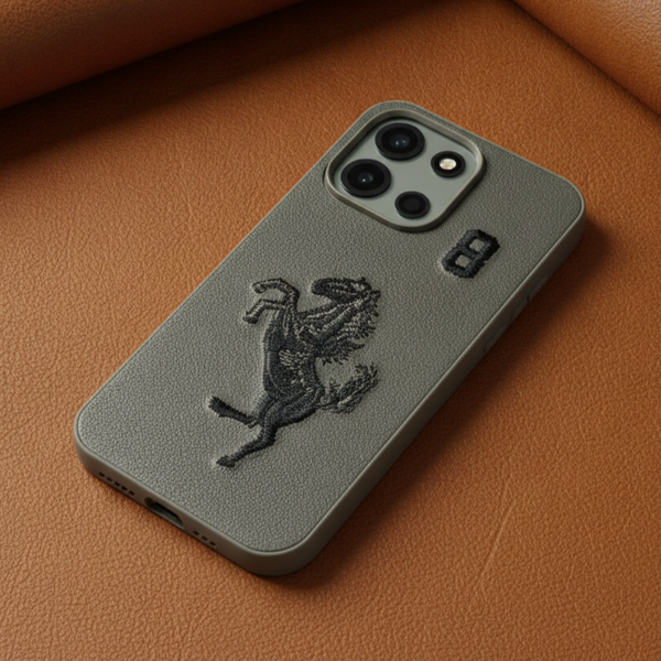 Grey Leather Horse No.8 OC Ornamented for Oneplus Nord 6