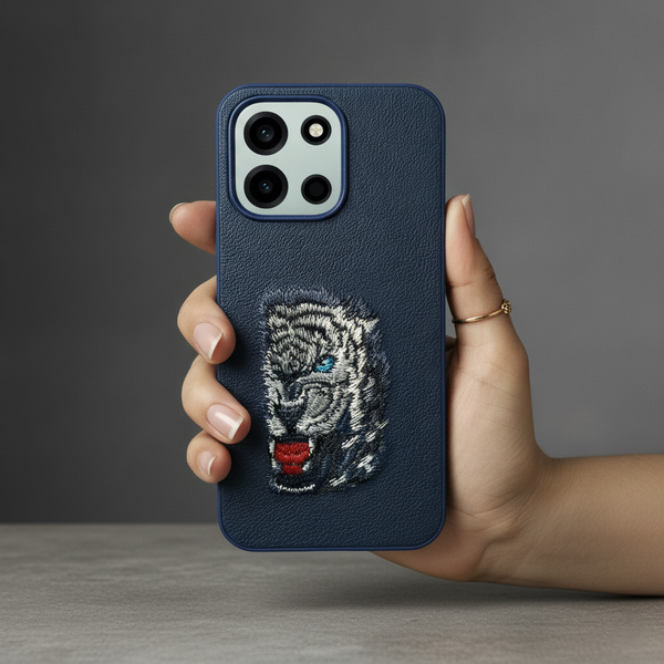 Blue Leather Blue Lion OC Ornamented for Oneplus Nord 6