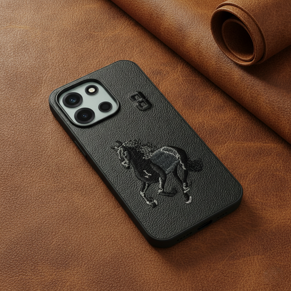 Black Leather Horse No. 3 OC Ornamented for Oneplus Nord 6