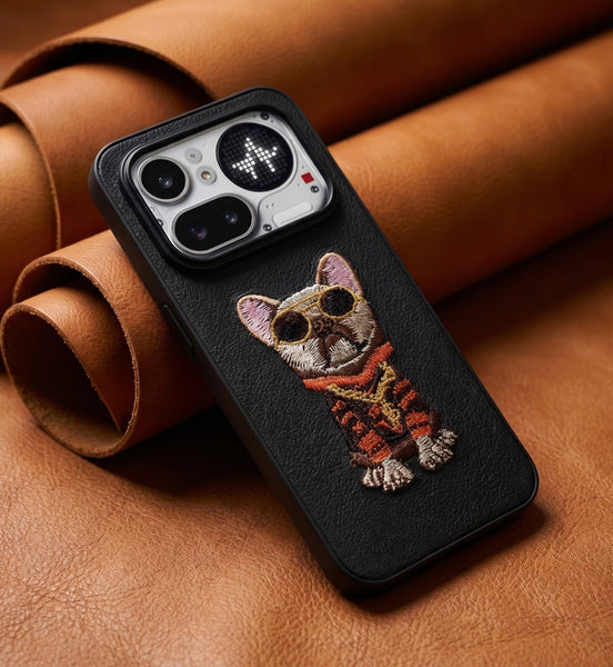 Black Leather Bulldog  OC Ornamented for Nothing Phone 4A Pro