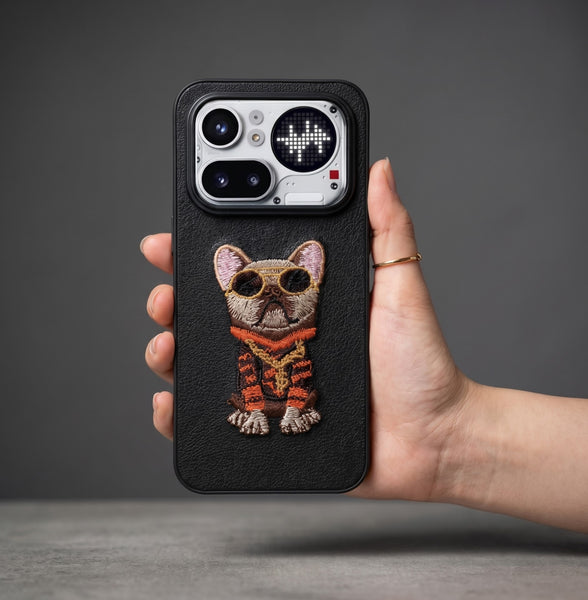 Black Leather Bulldog  OC Ornamented for Nothing Phone 4A Pro