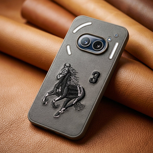 Grey Leather Horse No. 3 OC Ornamented for  Nothing Phone 2a