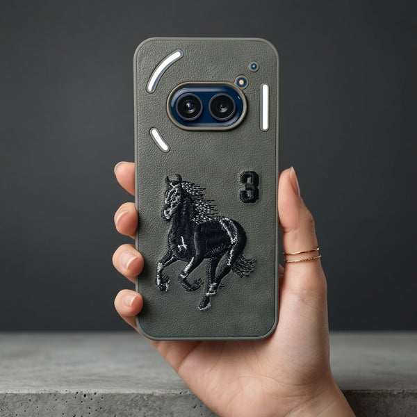 Grey Leather Horse No. 3 OC Ornamented for  Nothing Phone 2a