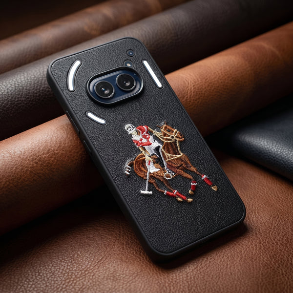 Black Leather Horse Rider OC Ornamented for  Nothing Phone 2a