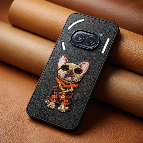 Black Leather Bulldog  OC Ornamented for Nothing Phone 2a