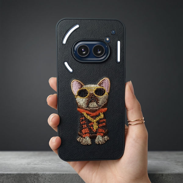 Black Leather Bulldog  OC Ornamented for Nothing Phone 2a