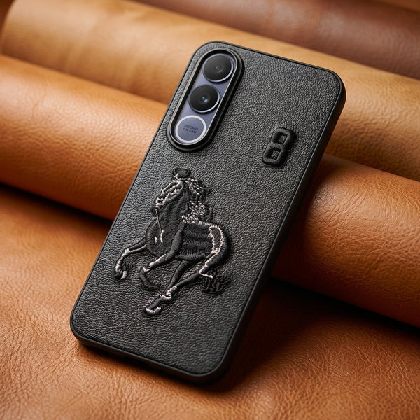 Black Leather Horse No. 3 OC Ornamented for Vivo V70 Fe