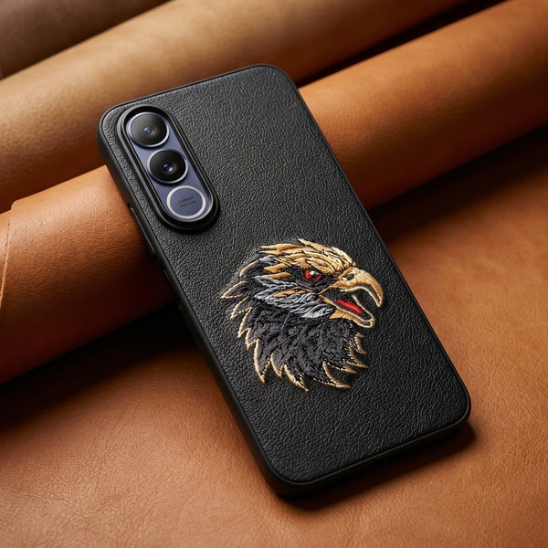 Black Leather Eagle OC Ornamented for Vivo V70 Fe