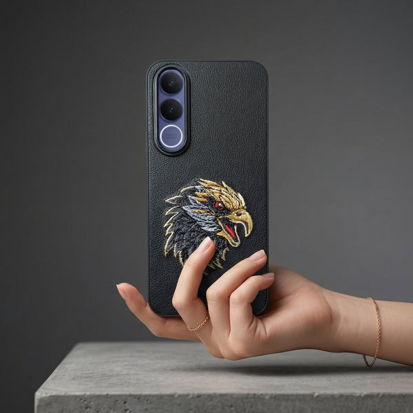 Black Leather Eagle OC Ornamented for Vivo V70 Fe
