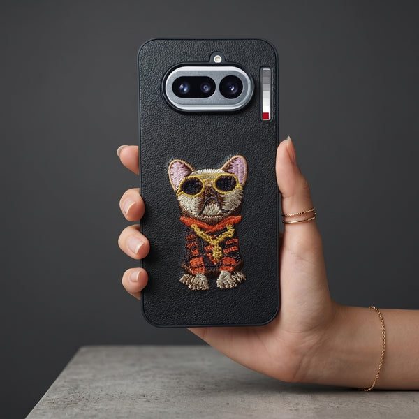 Black Leather Bulldog  OC Ornamented for Nothing Phone 4a