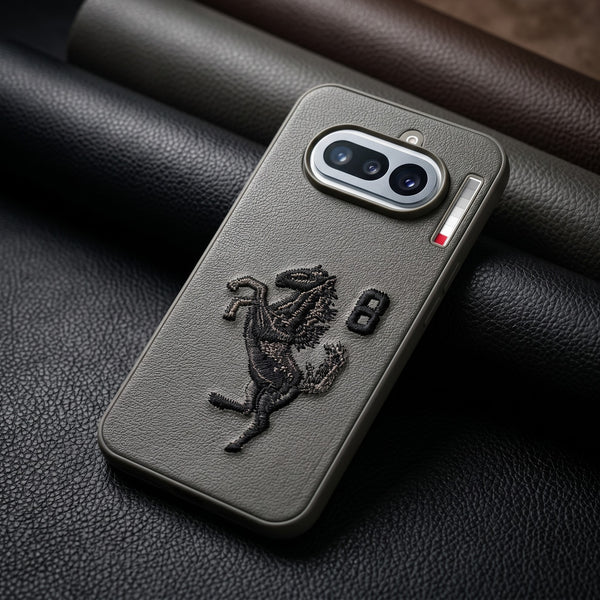 Grey Leather Horse No.8 OC Ornamented for Nothing Phone 4a