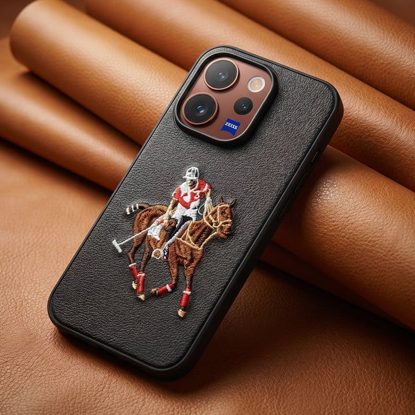 Black Leather Horse Rider OC Ornamented for Vivo V70