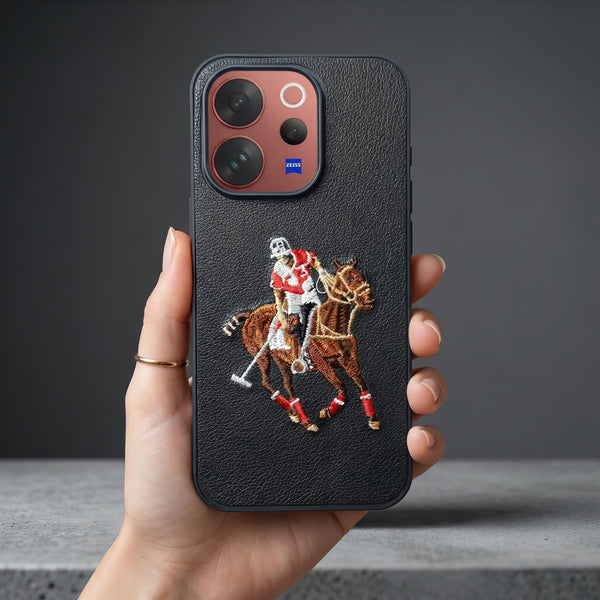Black Leather Horse Rider OC Ornamented for Vivo V70