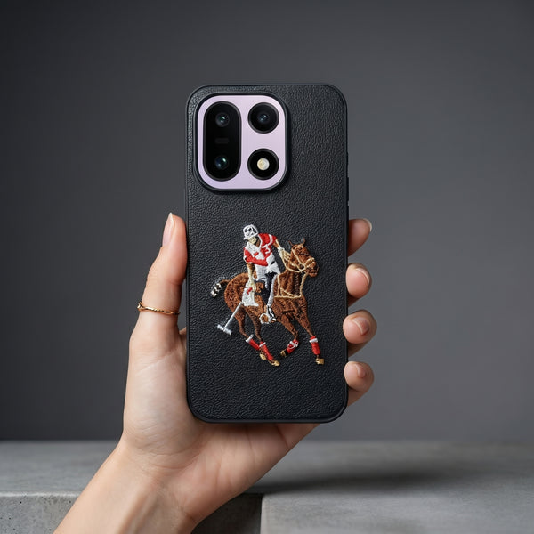 Black Leather Horse Rider OC Ornamented for Oneplus 15