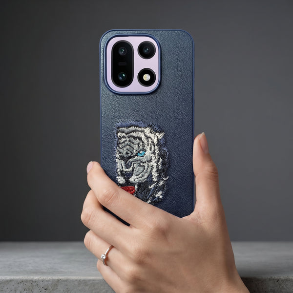 Blue Leather Blue Lion OC Ornamented for Oneplus 15