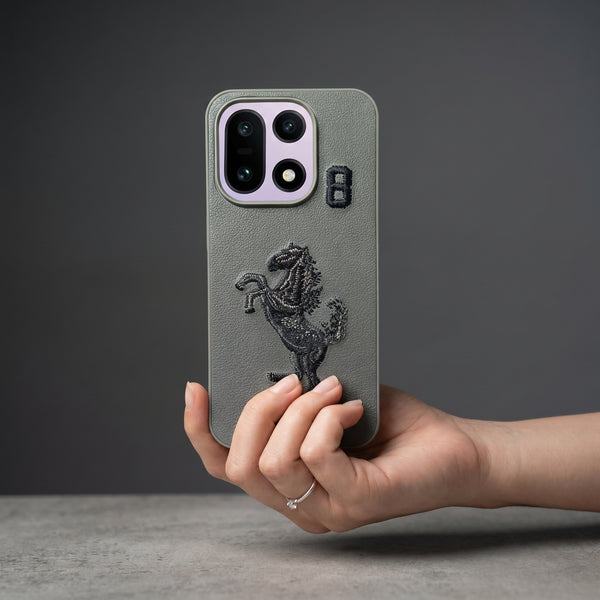 Grey Leather Horse No.8 OC Ornamented for Oneplus 15