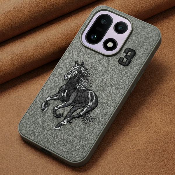 Grey Leather Horse No. 3 OC Ornamented for Oneplus 15