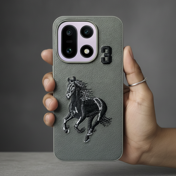 Grey Leather Horse No. 3 OC Ornamented for Oneplus 15
