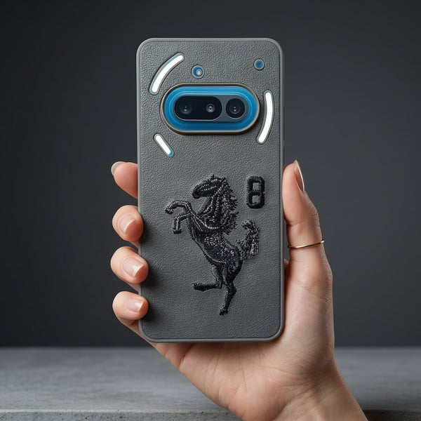 Grey Leather Horse No.8 OC Ornamented for Nothing Phone 3a