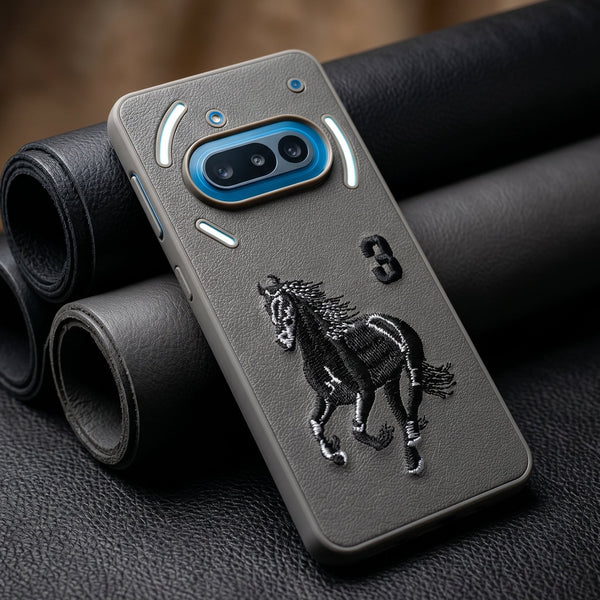 Grey Leather Horse No. 3 OC Ornamented for Nothing Phone 3a