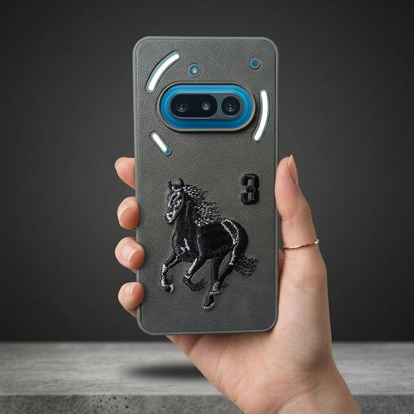Grey Leather Horse No. 3 OC Ornamented for Nothing Phone 3a