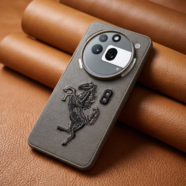 Grey Leather Horse No.8 OC Ornamented for Nothing Phone 3A Pro